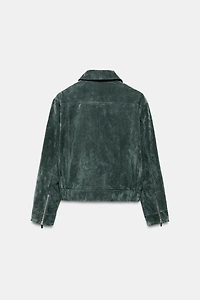 100% SUEDE LEATHER JACKET