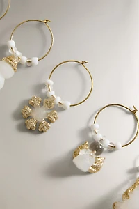 SET OF SHINY CHRISTMAS GLASS RING MARKERS (SET OF 6)