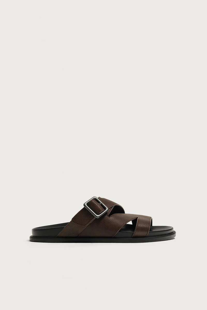 Leather Multi-Strap Sandals