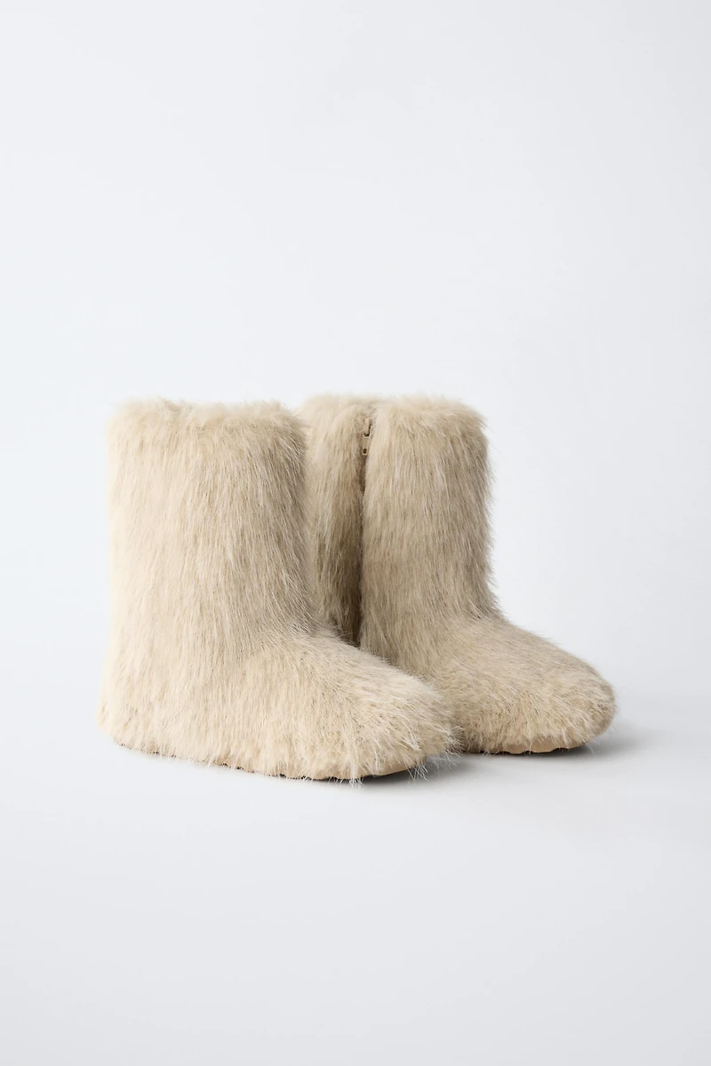 BOTTES DE NEIGE EFFET FOURRURE