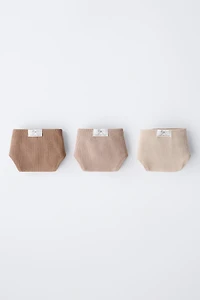 6-14 ANS/ LOT DE TROIS CULOTTES RIB ÉTIQUETTE