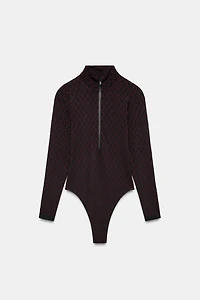JACQUARD SEAMLESS SKI COLLECTION BODYSUIT