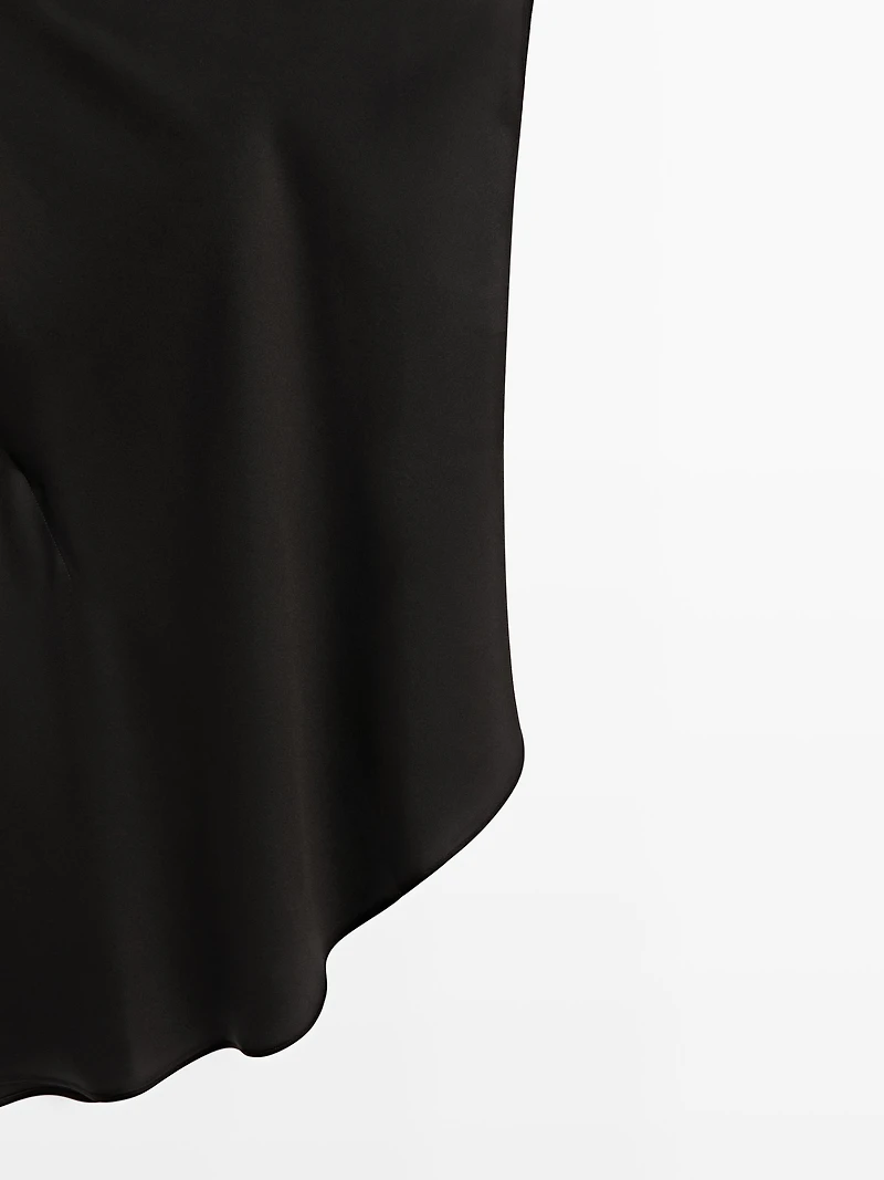 Asymmetric satin top - LIMITED