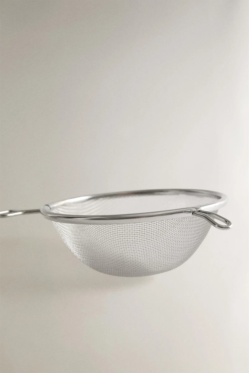 STEEL COLANDER OAK WOOD HANDLE