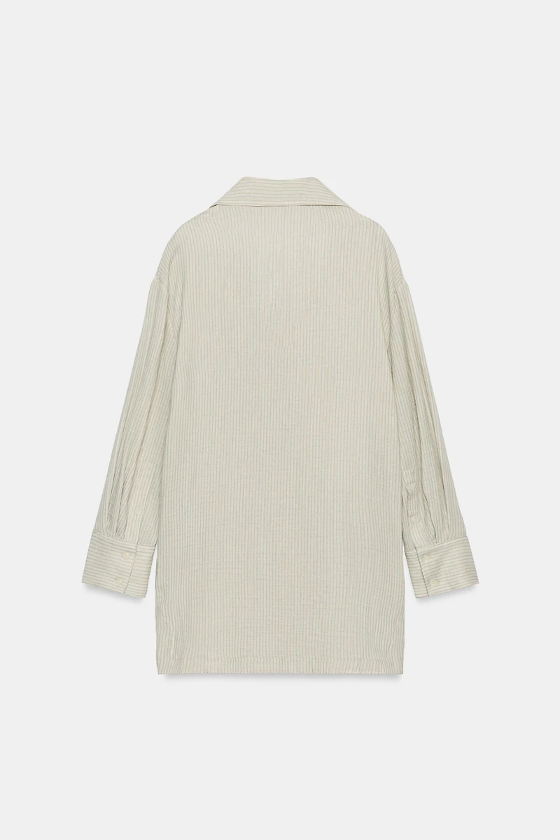 ZW COLLECTION ASYMMETRIC STRIPED SHIRT