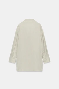 ZW COLLECTION ASYMMETRIC STRIPED SHIRT