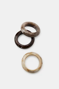 THREE-PACK OF RIGID RESIN BRACELETS
