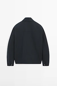 Cotton blend toggle jacket