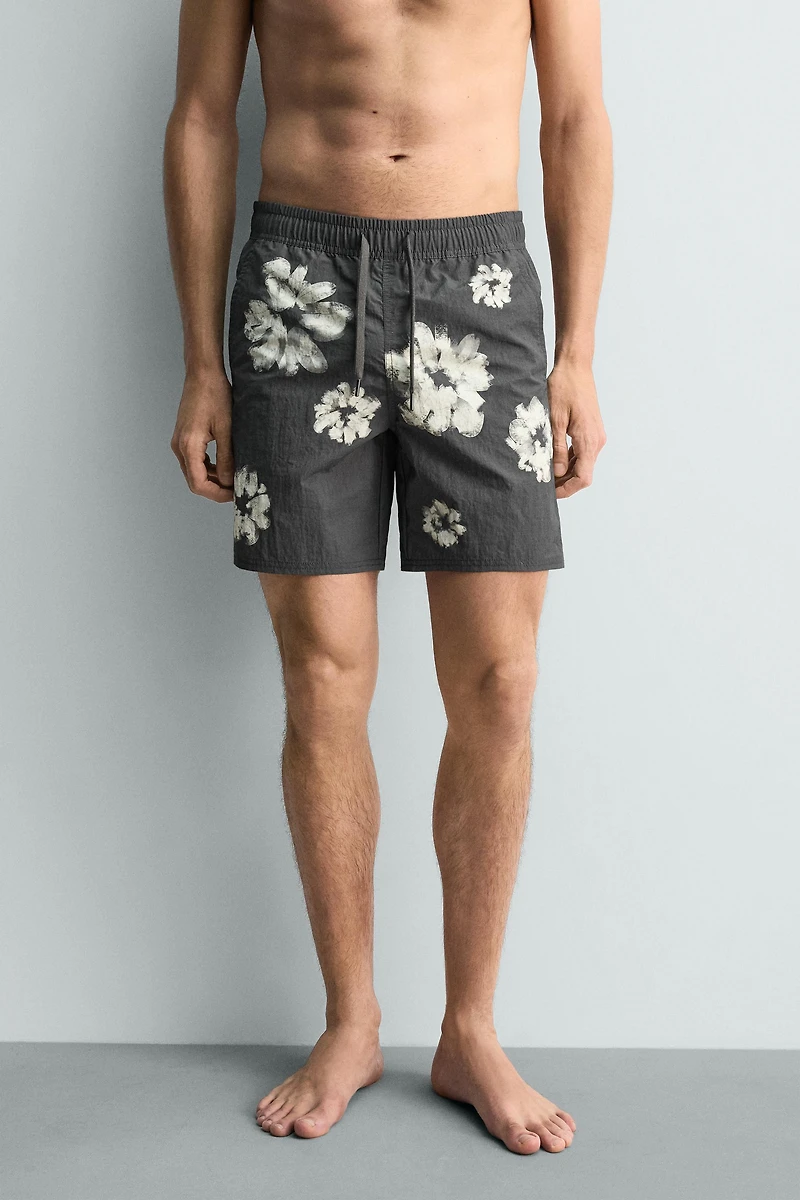 LONG FLORAL PRINT SWIMSUIT