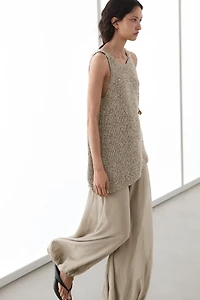 Asymmetric knit top