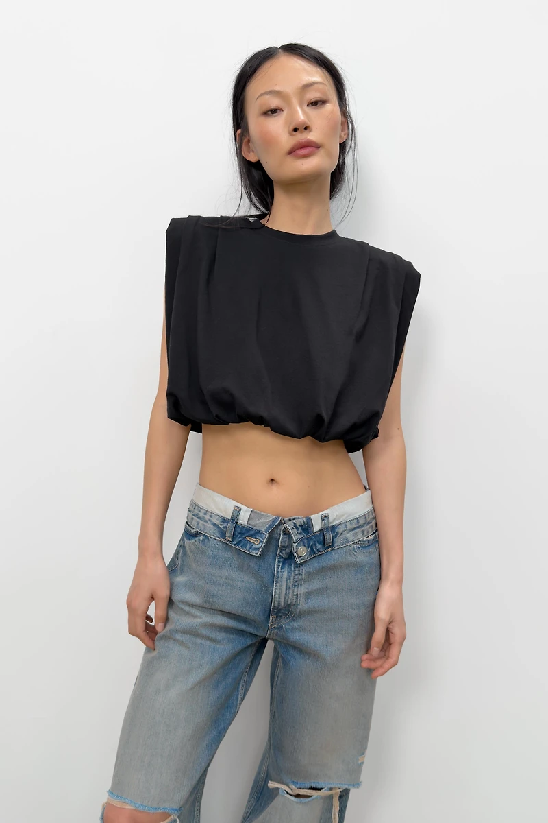 BALLOON SHOULDER PAD TOP