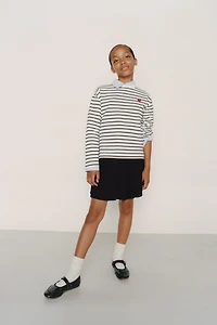 STRIPED HEART T-SHIRT