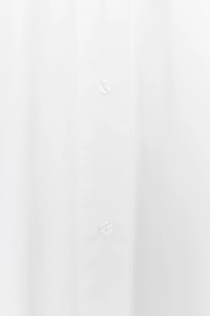 CHEMISE OVERSIZE EN POPELINE AVEC NŒUD ET DENTELLE