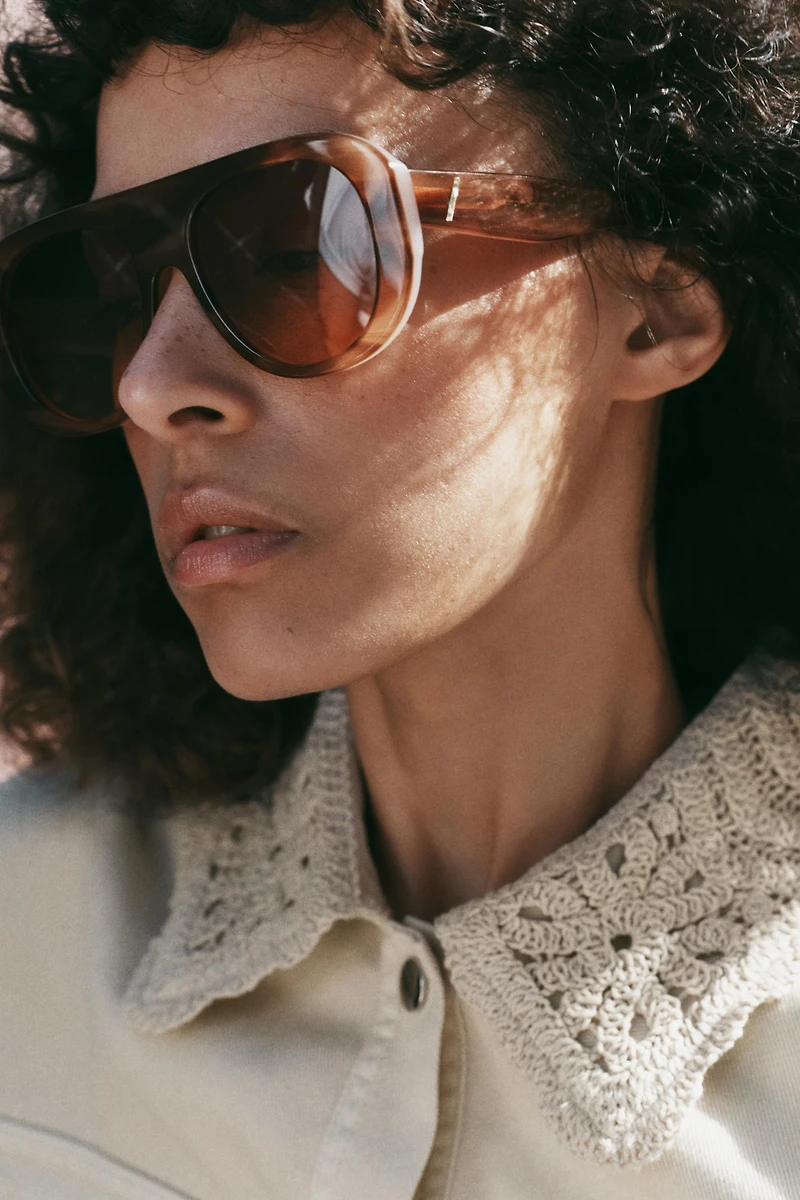 VESTE SAFARI COL EN CROCHET