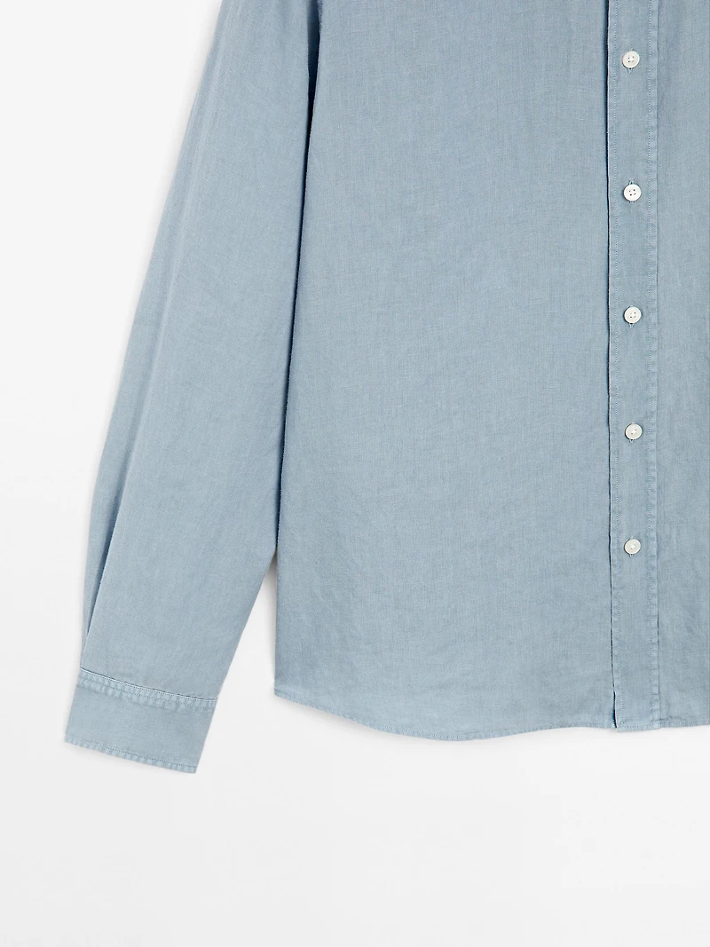 Regular fit shirt with maltinto finish