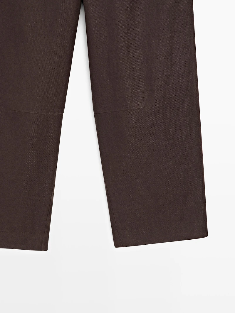 Flowing 100% linen trousers