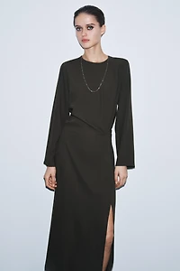 ZW COLLECTION PLEATED MIDI DRESS