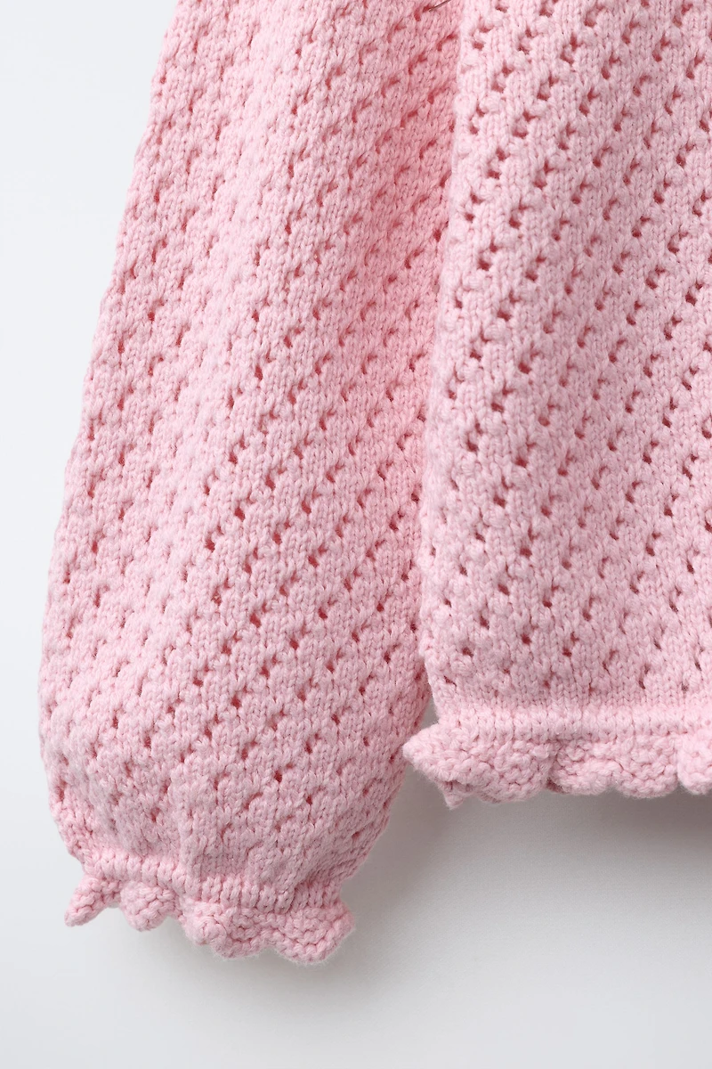 CROCHET KNIT COLLAR JUMPER