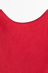 Robe midi fluide satinée