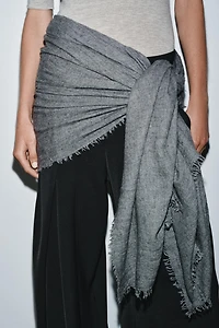 FOULARD EFFRANGÉ AVEC LAINE