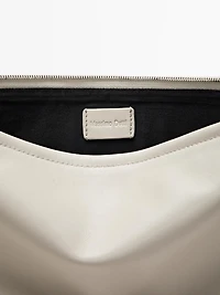 Small nappa leather pouch bag with knot