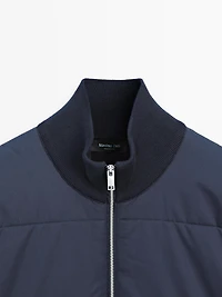 Veste bi-matière matelassée et en maille