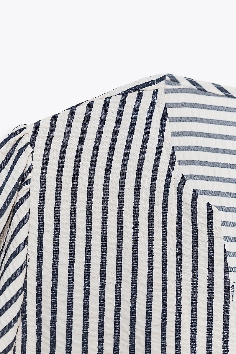 LINEN TIE BLOUSE