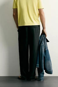 STRUCTURED RELAXED FIT PANTS