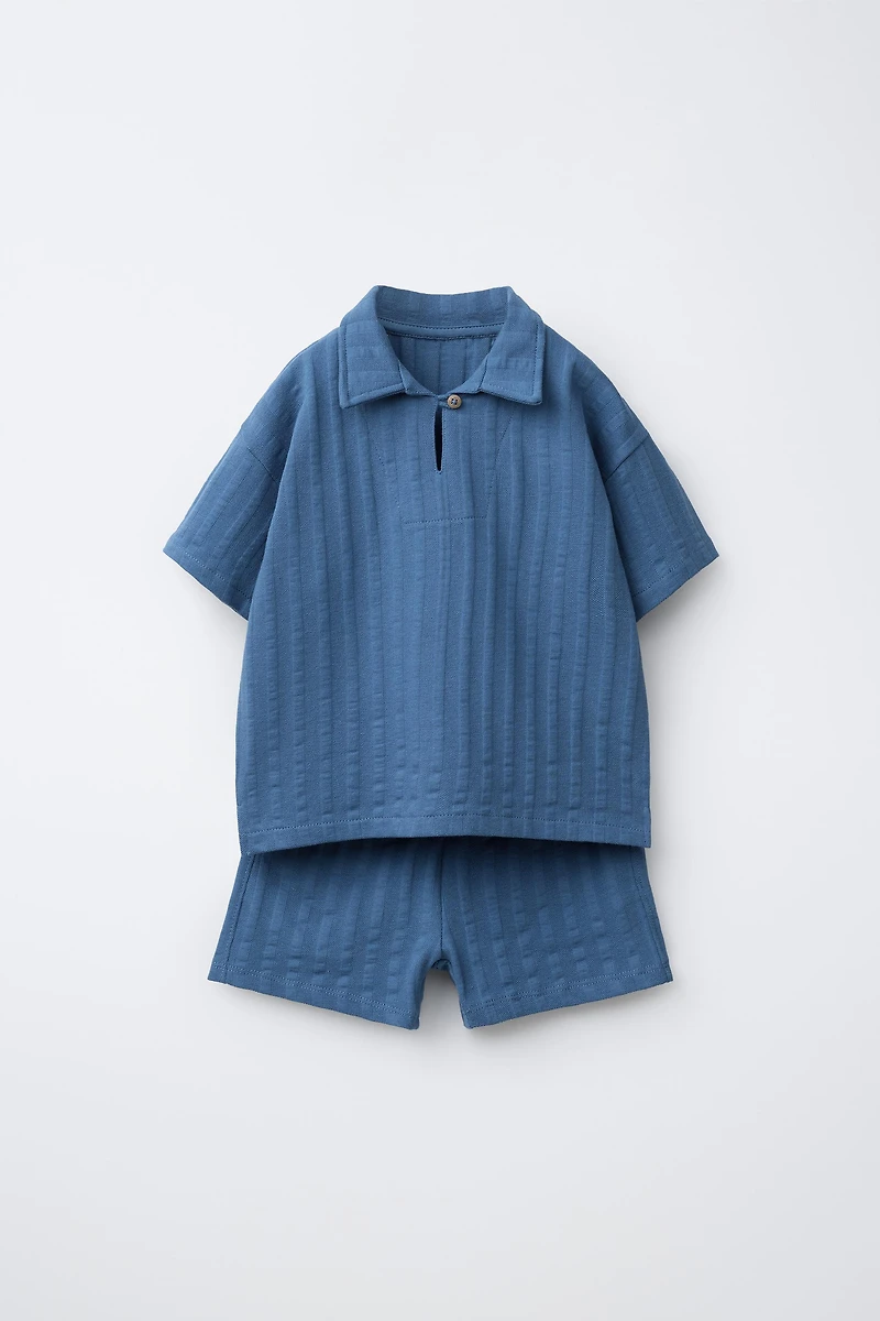 ENSEMBLE JOGGING T-SHIRT POLO ET BERMUDA