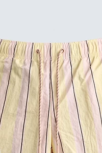 MAILLOT DE BAIN MI-LONG À RAYURES