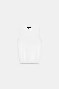 SLEEVELESS KNIT TOP