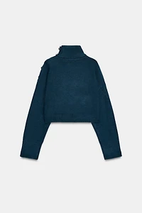 SOFT KNIT BUTTON SWEATER