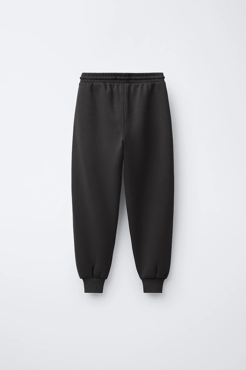 REFLECTIVE TEXT SPORTY JOGGER PANTS