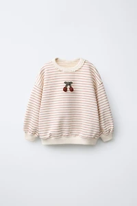 STRIPED CHERRY SWEATSHIRT