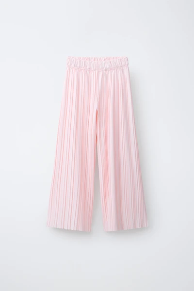 PANTALON PLISSÉ À JAMBES LARGES