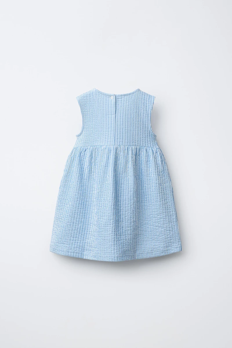ROBE IMPRIMÉ À RAYURES ET CŒUR