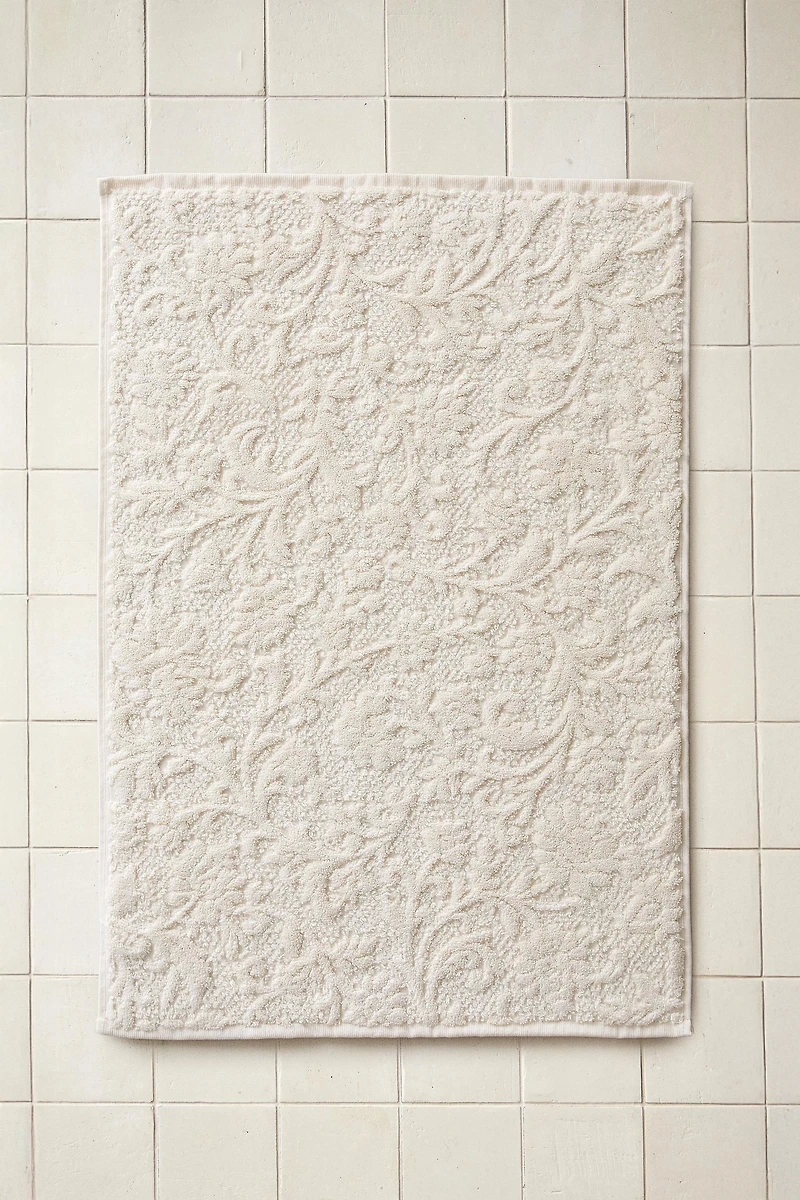 FLORAL JACQUARD BATH MAT