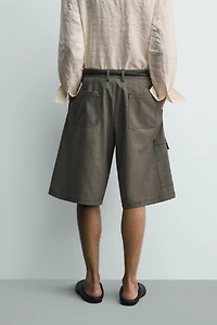 RELAXED WIDE FIT CARGO SHORTS