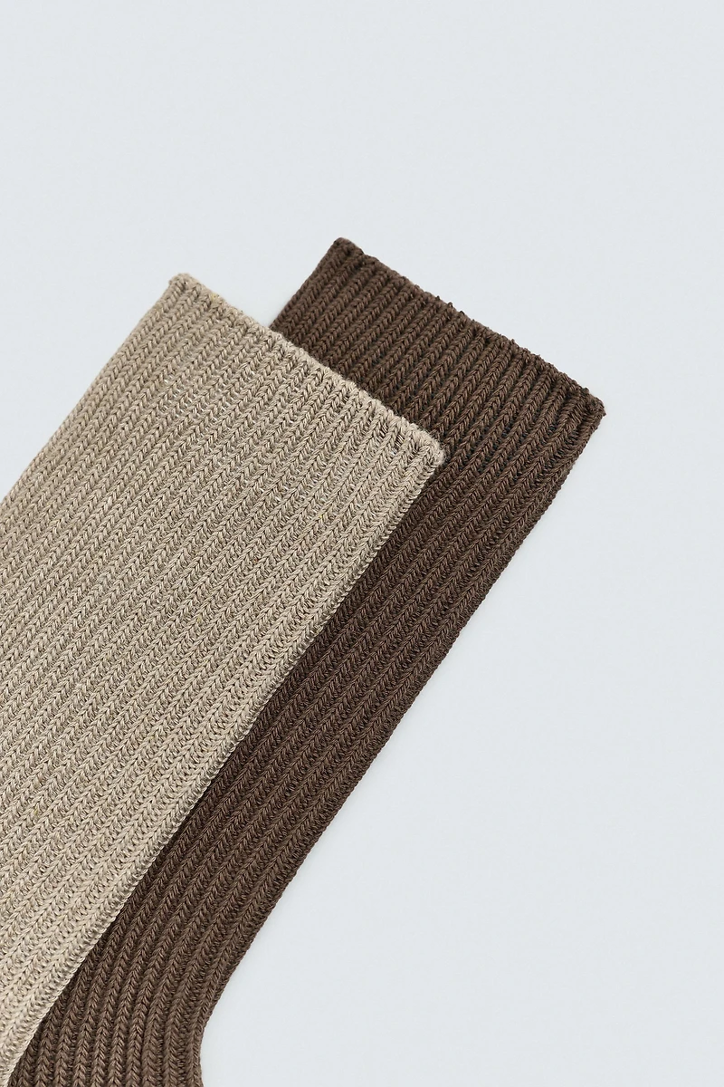 TWO-PACK OF RIBBED SOCKS