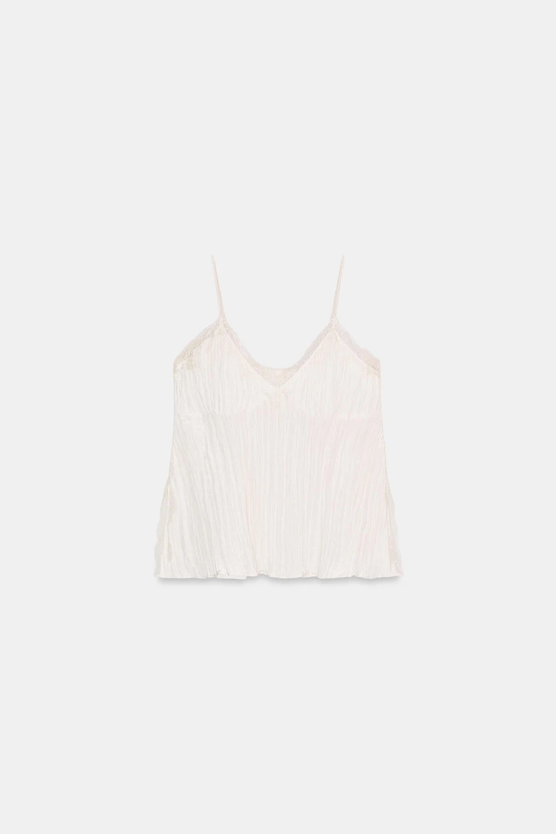 WRINKLED EFFECT CAMISOLE