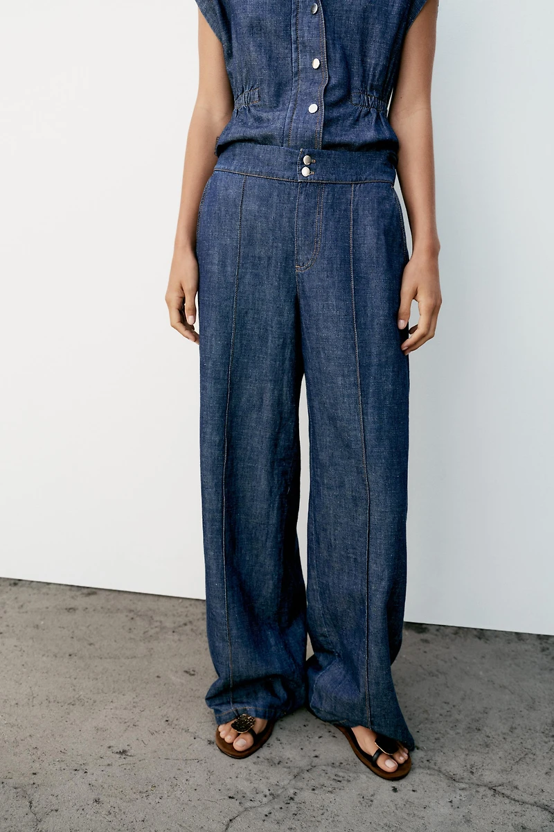 PANTALON DROIT EN LIN