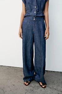 PANTALON DROIT EN LIN