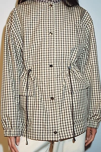 PLAID HIGH-NECK JACKET