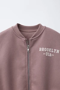 JOGGING FLEECE BOMBER JACKET