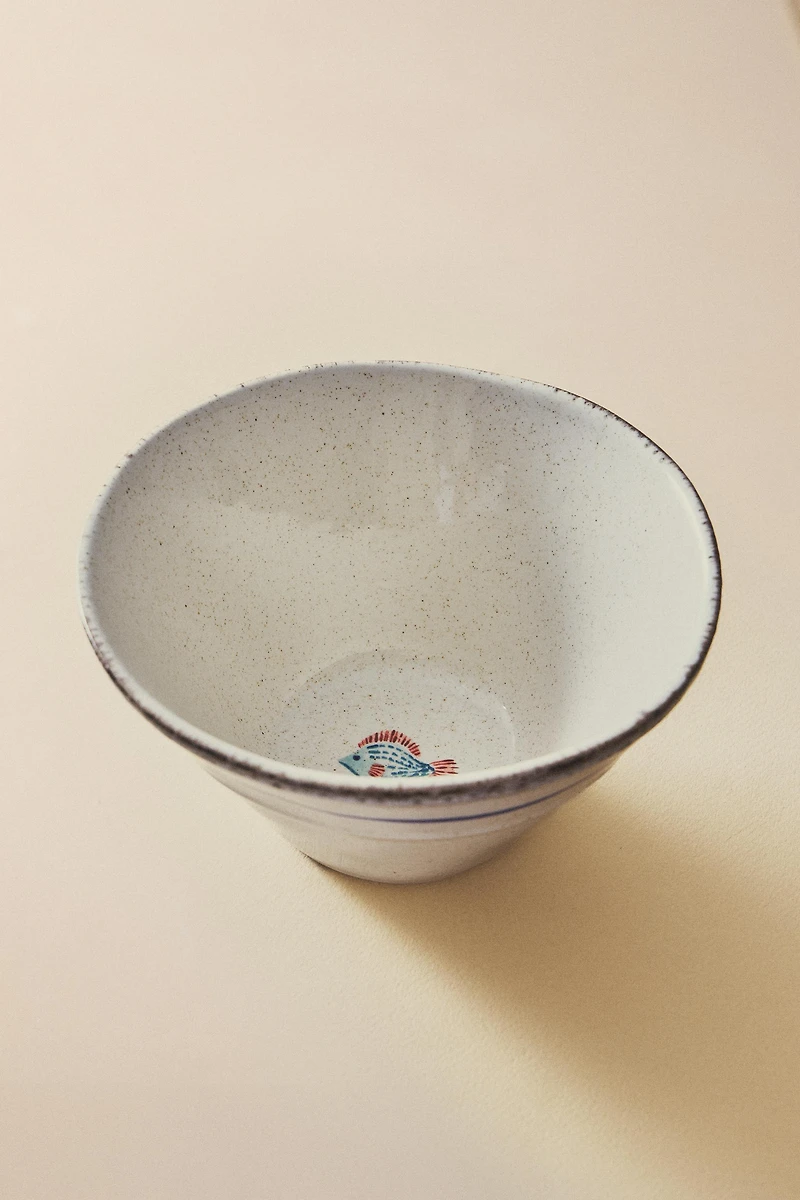 STONEWARE FISH BOWL