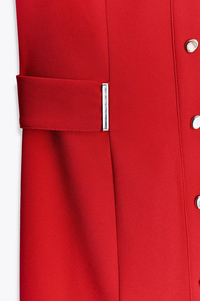 CREPE MIDI FITTED DRESS