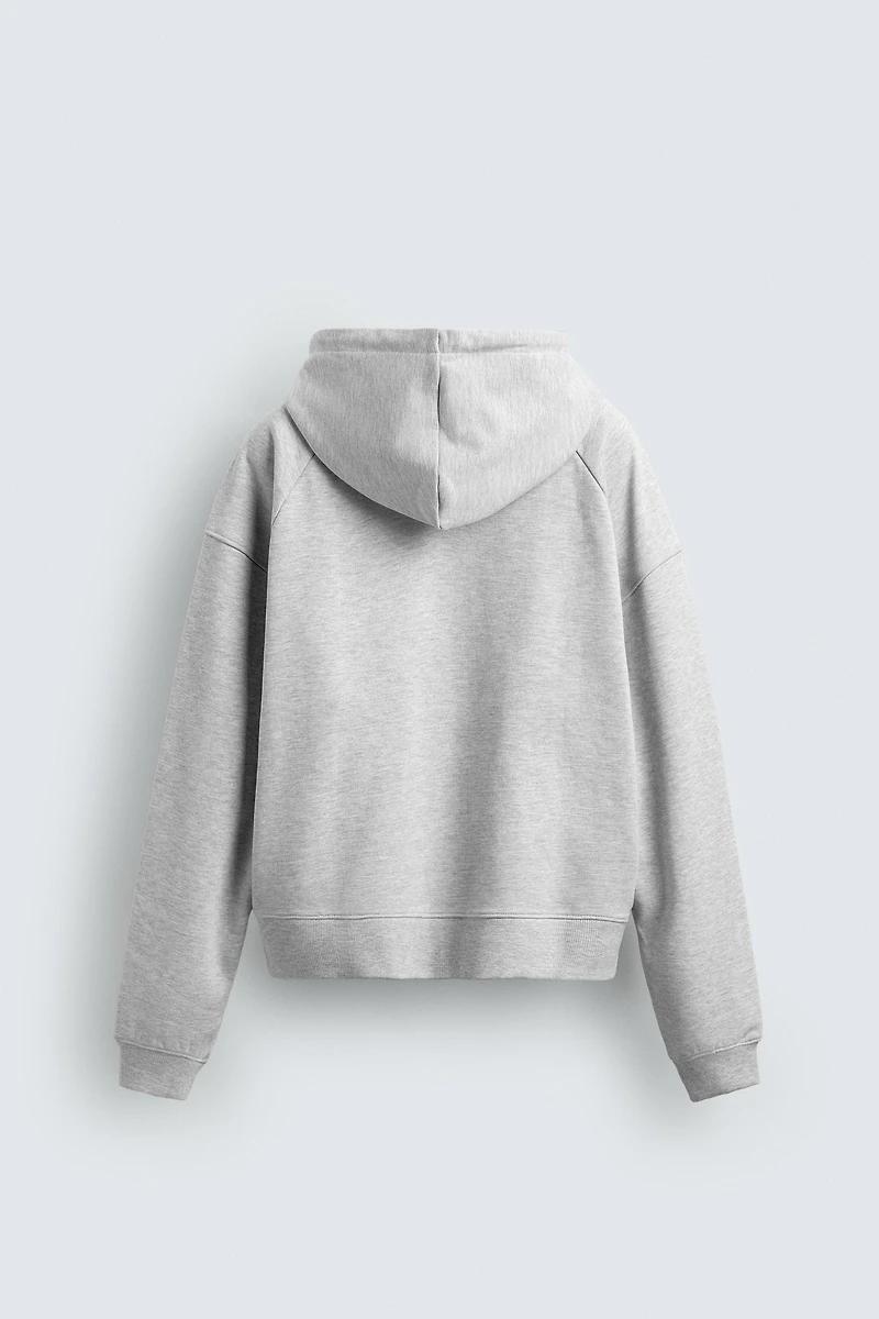 SWEAT HOODIE BOXY FIT ZIPPÉ