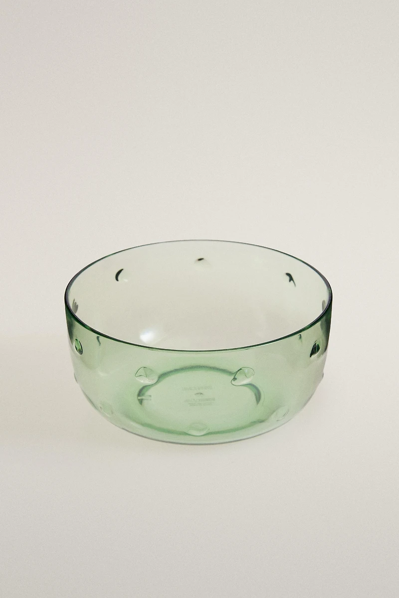 ACRYLIC BOWL WITH DOTS