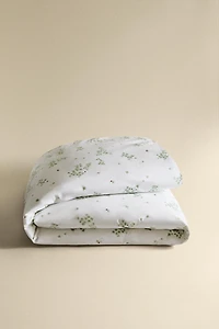 HOUSSE DE COUETTE COTON TRÈFLES ET COCCINELLES