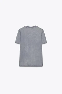 WASHED EFFECT JEWEL T-SHIRT